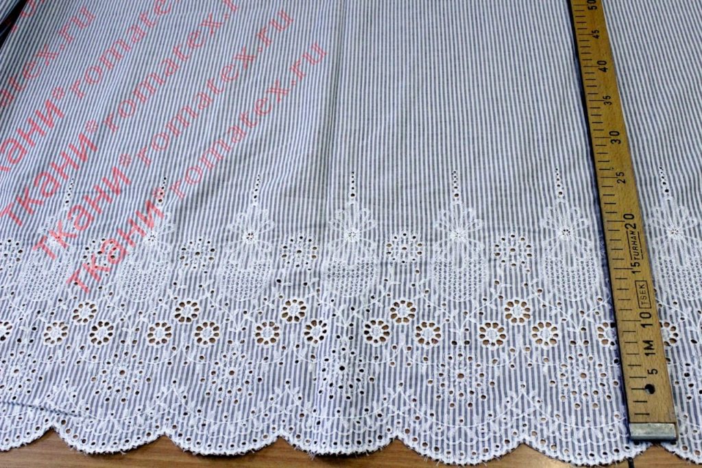 хлопок полоска вышивка купон цвет белый/черный хлопок полоска вышивка купон цвет белый/черный